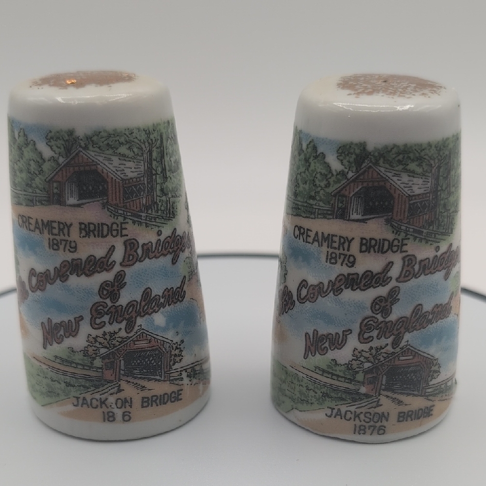 Covered Bridges of New England Salt and Pepper Shakers